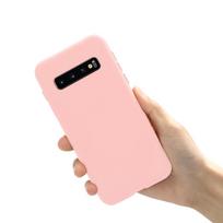 Telefono dėklas Samsung Galaxy S10 Plus S10E S 10 Plus S10 e S10Plus Dėklas Dangtelis Itin plonas matinis Minkštas buferis Silikoniniai telefono dėklai Samsung S10E šviesiai rausvos spalvos