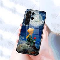 Mažojo Princo Ir Lapės Telefono Dėklas Samsung S26 S25 S24 FE S23 S22 S21 Plus S20 Ultra Note20Ultra Juodas Stiklinis Dangtelis Galaxy S26 Plus gray