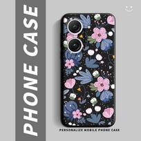 Skirta Asus Zenfone 9 (AI2202) Dėklas Animacinis Mielas Katė Gėlė Atsparus Smūgiams Silikoninis Minkštas Telefono Dėklas Zenfone 10 (AI2302) Galinis dangtelis Zenfone 10 black