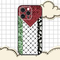 P-Palestina-S Hattah Keffiyeh telefono dėklas, skirtas iPhone 16e,16,15,14,13,12,11,Pro,X,XS,Max,XR,Plus,Mini, minkštas juodas dangtelis iPhone16plus brown