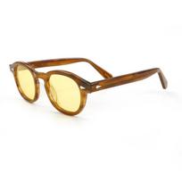 Johnny Depp poliarizuoti akiniai nuo saulės vyrams moterims prabangaus prekės ženklo vintažinis acetato rėmelis akiniai Medium 46mm no box brown