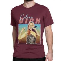 Men's and Women's Celines Dion Titanic Movie T-shirt Punk Rock Metal Short-sleeved Round Neck T-shirt Birthday Gift T-shirt S beige