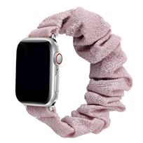 Scrunchie Strap for Apple watch 10 band 44mm 40mm 45mm 41mm 46mm 49mm Elastic Nylon bracelet iwatch series 3 4 5 6 7 8 9 ultra 2 38 40 41mm S10-42mm&S   (119mm-160mm) gray