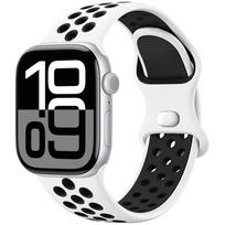 Silikoninis dirželis Apple Watch 11 10 9 8 7 46mm 45mm 42mm 41mm Ultra 3/2 49mm Kvėpuojantis apyrankė iWatch 6 5 4 SE 44mm 38mm 40mm 41mm gray
