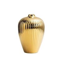 Dekoratyvinė keraminė dengta vaza Gėlių kompozicija Stalo dekoras Gėlių vazonas Svetainė Gold Style 3