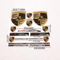 Skirta Porsche Cayenne Panamera Macan 911 Taycan Boxster Cayman 918 Pajun Automobilio kėbulo dekoravimo lipdukai Durų įbrėžimus blokuojantys lipdukai black