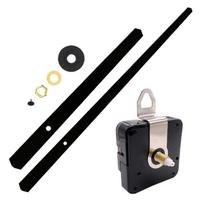Didelio sukimo momento 18 mm veleno laikrodžio mechanizmas, DIY remonto dalys su valandų ir minučių rodyklėmis tyliam kvarciniam laikrodžiui black