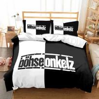 Böhse Onkelz Dvigulės patalynės komplektas, Visų sezonų 3 dalių antklodės užvalkalų komplektas, Antklodės užvalkalas dvigulei ir karališko dydžio lovai Antklodės užvalkalas Lova EU single(135x200cm) black