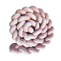 4 gijų pintas lovytės apsaugas: Apsauginis atmušiklis nuo susidūrimo vaikų kambariui. Pastel Pink