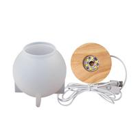 DIY Epoxy Resin  Sphere Silicone Mould Round Light Craft USB Lamp Holder Ornaments Living Room Bedroom Crafts beige