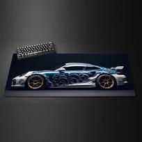 Digital art sports car design Mouse Pad Desk mat Gaming mats rubber antislip Durable desk accessories Keyboard desktop pad rug 800x300x2mm black