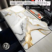 White Golden Marble Mouse Pad Computer Large Game Desk Mat Keyboard Pad Natural Rubber NonSlip Office Mousepad Table Accessorie 400x800x2mm white
