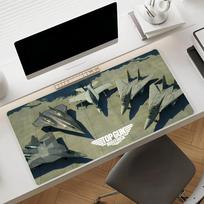 TV Top Gun pelės kilimėlis Neslystantis guminis kompiuterio kilimėlis Žaidėjo Balansas Dekoras Stalo kilimėlis Nešiojamojo kompiuterio Biuro Didelis SBD250x350x3mm gray