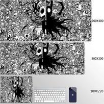 Anime Žaidimas Hollow Knight Pelės kilimėlis Nešiojamojo kompiuterio Žaidimų priedai Klaviatūros Pelės kilimėlio kilimėlis PC Mėlyna gėlė Kawaii Stalo kilimėlis Paaugliams Dovana SBD400x800x2mm