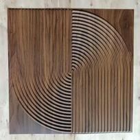 50x50cm 3D reljefinė PVC sienų plokštė, atspari vandeniui, storas dekoratyvinis fonas, be klijų 1pc brown