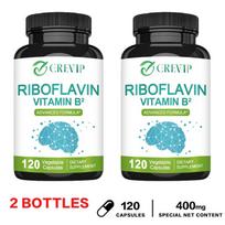 Didelės dozės vitamino B2 kapsulės, maisto papildas, 400 mg, tinka suaugusiems. 120*2