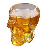 Stiklinis ąsotis kaukolės formos, 3D gotiška viskio butelis su kamščiu, naujoviškas alkoholio dozatorius namų barui, Helovino dovana