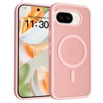 Compatible Shield Case for Google Pixel 10A/10/9A - Silver Skin-Feel with Magnetic Feature 10A rožinė