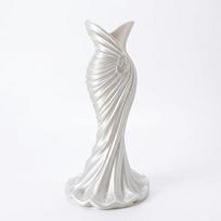 Elegant Dress Shape Plastic Vase Modern Flower Vase Floral Decor Mouth Simple Stylish Container Home Wedding Table Decorative balta
