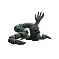 3D spausdinti jūros monstrai, lankstus žaislas-fidget, giliavandenis jūros rijikas, kolekcinis daiktas, streso mažinimo stalo žaislas ir unikalus dovanų variantas vandenyno mylėtojams gray