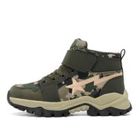 Vaikams Camouflage Aukštakulniai Lauko Žygio Batai Berniukams Mergaitėms Guminis Padadas Patvarūs Drobės Treniruočių Sportbačiai Sizes 2839 Full Set: 12 Pairs black