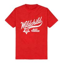 Alex Warren WILDCHILD T-shirt Vasarinė Medvilninė Trumpomis Rankovėmis Moteriška T-shirt Streetwear Unisex Dainininko Dizainas Grafinis Spaudinys Merch Marškinėliai S red