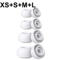 1-8 poros ausų antgaliai, skirti Airpods Pro 3/Air Pods Pro3, su triukšmo slopinimo anga, neslystantys, minkšto silikono, keičiami ausų antgaliai XS/S/M/L 1Pair white