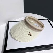 Vasaros platus kraštas Anti-UV apsaugos nuo saulės kepurės Reguliuojamos tuščios viršaus skydelių kepurės mergaitėms platus kraštas šiaudinės kepurės UV apsauga paplūdimio kepurės balta