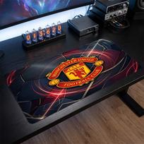 Manchester United spausdintas didelis pelės kilimėlis, neslystantis minkštos gumos žaidimų stalo kilimėlis biuro nešiojamojo kompiuterio kompiuterio dekoravimui 30cmx60cm（11.8x23.6inch）