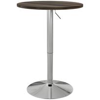 Aukštas virtuvės stalas Aukštas apvalus baro stalas 2 žmonėms Reguliuojamas aukštis 360 laipsnių besisukantis stalviršis 60x60x91 cm Riešuto spalvos 60 x 60 x 91 cm