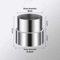 Sidabrinis Išmetimo Vamzdžio Reduktoriaus Adapteris Nerūdijančio Plieno Vamzdyno Jungtis Vėdinimo Vamzdžių Jungiamosios Dalys 80mm-85mm