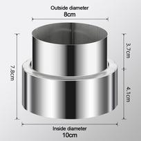 Sidabrinis Išmetimo Vamzdžio Reduktoriaus Adapteris Nerūdijančio Plieno Vamzdyno Jungtis Vėdinimo Vamzdžių Jungiamosios Dalys 80-100mm