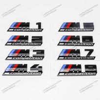 Aukščiausios kokybės BMW M Power bagažinės emblema Žvilganti juoda Sidabrinė Lipdukas Logotipas M2 M3 M4 M5 M6 M8 Competition 10.5cm 13cm Automobilio dekoras WE2 10.5X3CM&M8 Competition juoda