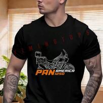Pan America CVO ADV Motorcycle T-shirt Men's And Women's Summer Short-sleeved Motorbike Cycling L gray