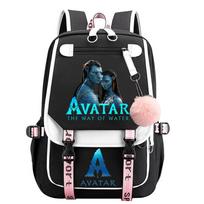 Avatar 2 įkvėptas unisex mokyklinis kuprinė paaugliams Anti-Theft 20-35L 14 nešiojamam kompiuteriui suderinamas Streetwear stiliaus drobės krepšys 10 black
