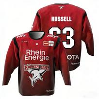 Haier MacLeod # 89 Russell 2026 DEL Tėvų ir vaikų Vokietijos ledo ritulio marškinėliai 3D spausdinti apvaliu kaklu ilgomis rankovėmis T-shirt 6XL