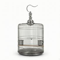 Apvalus paukščių narvas Nerūdijančio plieno kupolinis viršus Kabinamas kanarams, finikams Size 36 Ss Bird Cage