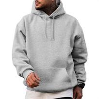 Men's Lined Hoodie Sweatshirt Loose Fit Oversized Casual Pullover XXXL šviesiai pilka spalva