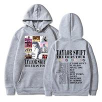 Taylor Swift Eras Tour Hoody Unisex Ilgomis Rankovėmis Megztinis su Gobtuvu Streetwear Atsitiktinis Patogus Medium white