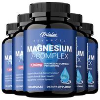 Magnio 7-komplekso kapsulės 120 vnt. 1000 mg — Raumenų funkcija, kaulų sveikata, mineralų palaikymas, kasdienė savijauta 120*5