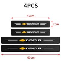 4 vnt./rinkinys Anglies Pluošto Automobilio Durų Slenksčio Anti-Smūgio Plėvelė Chevrolet Cruze Colorado Spark Captiva Malibu Trax Aveo Automobilio Stilius black