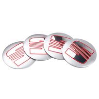 56mm Automobilio Aliuminio Logotipo Ratlankio Centrinės Dalies Gaubtelių Lipdukai SEAT Ibiza 6J FR Leon mk1 Arona Ateca Exeo Cordoba Toledo Cupra E-Racer white