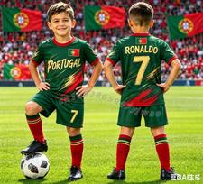 26 berniukai Ronaldo Nr.7 Futbolo marškinėliai Šortai Rinkinys Moterys Vyrai Harajuku PORTUGALIJA Gerbėjai Marškinėliai Šortai Rinkinys Vaikai Sportinis kostiumas 2 dalių rinkinys 120