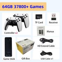 Įkrovimo valdiklis X9 Pro 4K 3D Retro žaidimų lazdelė HD TV vaizdo konsolė 905X3 lustas 256GB su 60000 žaidimų Suderinama su PS1/PSP/SF beige