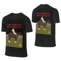 Išsaugokite žirgą Jodinėkite Rupert Campbellblack Universitetinio Stiliaus Dvipusiai Marškinėliai Retro Atmosfera Universalios Spalvos Medvilniniai Marškinėliai 4XL black