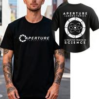 Gamer Science Fictional Company Video Aperture Labs Portal Men T-shirt Glados Geek Tops Valve L XXXL white