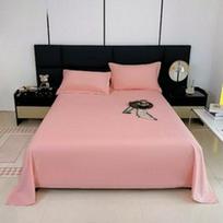 Solid Color Aloe Cotton Washed Bed Sheet - Single/Double, Skin-Friendly & Comfortable for Home Summer Use 120x230cm nefritas