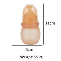 Mini 60 ml silikoninis kūdikio maitinimo buteliukas, nuo pilvo dieglių, nepralaidus, maistinis, naujagimio pieno buteliukas kelionėms A3 beige