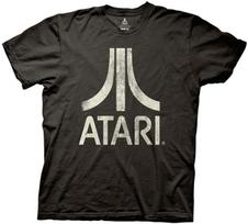 Atari Classic Nudėvėto Logotipo Marškinėliai Retro Žaidimų Grafika Unisex M black