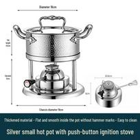 304 Stainless Steel Triple-Layer Small Hot Pot for Commercial and Home Use